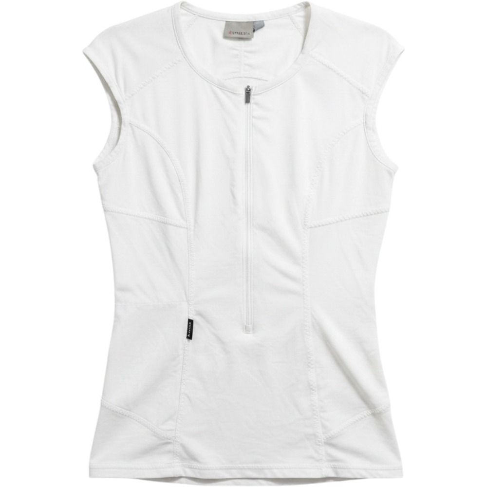 Athleta White Zip-Front Sleeveless Tank Top